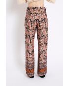 Pantaloni Bruno Greca in cotone cammello