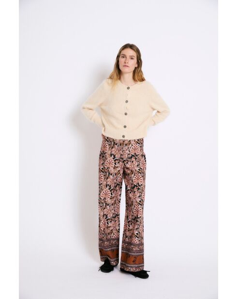 Pantaloni Bruno Greca in cotone cammello