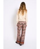 Pantaloni Bruno Greca in cotone cammello