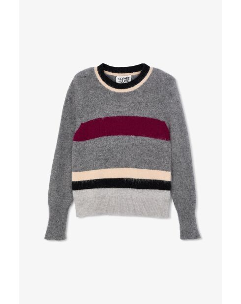 Grauer Wollpullover Nagoya Punto