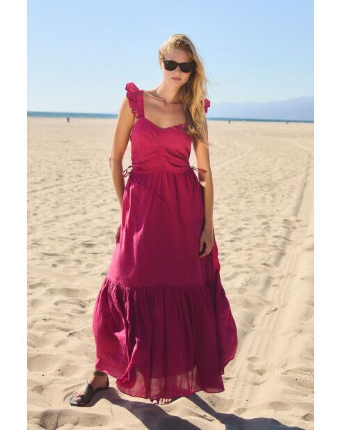 Isi Plum Voile Baumwollkleid