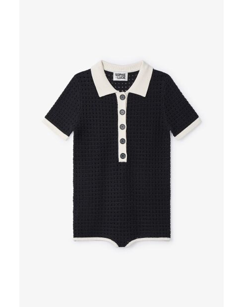Combinaison en coton Sasha Punto noir
