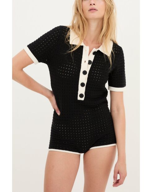 Combinaison en coton Sasha Punto noir