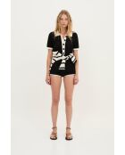Combinaison en coton Sasha Punto noir