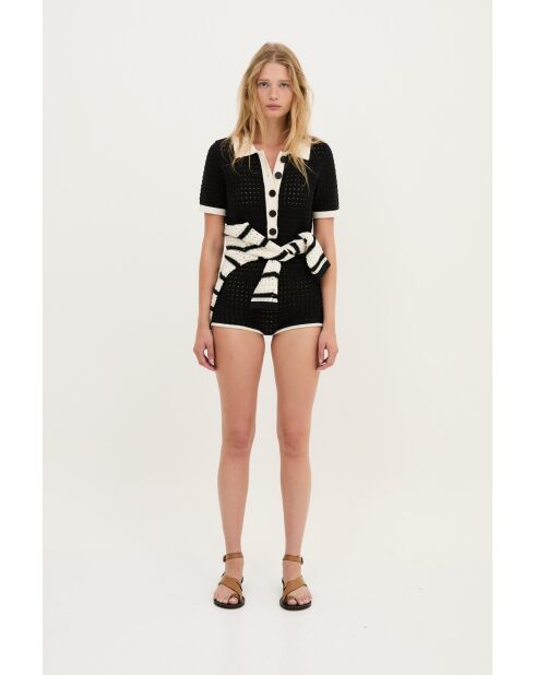 Combinaison en coton Sasha Punto noir