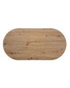 Ovaler Couchtisch Talia mit Rattanbeinen - L.120 cm