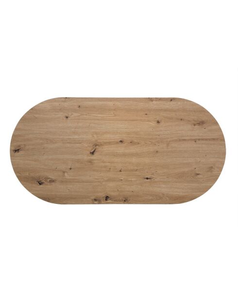 Table basse Talia ovale avec piètements rotin - L.120 cm