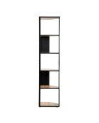 Étagère d'angle Eklo 5 niveaux avec flancs en métal noir - H.172 cm