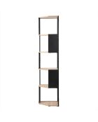 Étagère d'angle Eklo 5 niveaux avec flancs en métal noir - H.172 cm