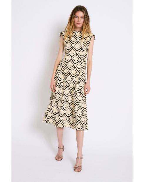 Robe en coton Column Colmena noire
