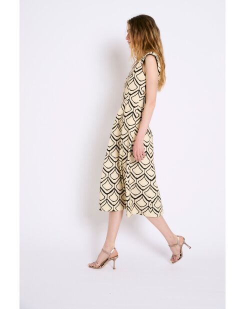 Robe en coton Column Colmena noire