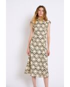 Robe en coton Column Colmena noire