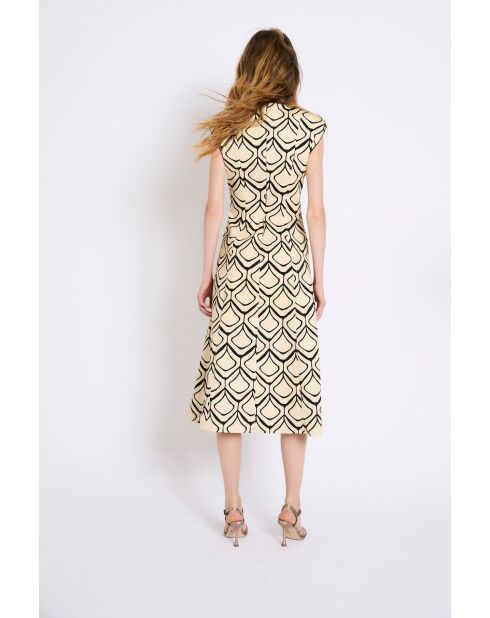 Robe en coton Column Colmena noire