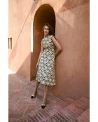 Robe en coton Column Colmena noire