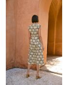 Robe en coton Column Colmena noire