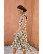 Robe en coton Column Colmena noire