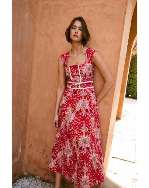 Rotes Baumwollkleid Corse Palmas