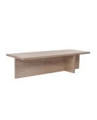 Table basse Harbor avec plateau rectangulaire et pied asymétrique décor travertin - L.120 cm