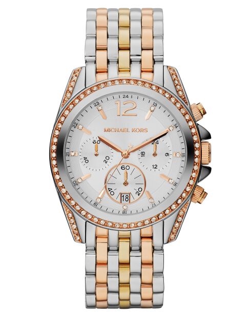 Montre MK5888 en acier argentée et dorée