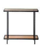 Console Ora avec deux plateaux en verre fumé - L.80 cm