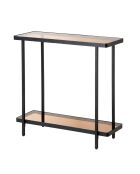 Console Ora avec deux plateaux en verre fumé - L.80 cm