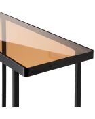 Console Ora avec deux plateaux en verre fumé - L.80 cm