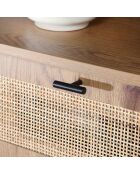 Jaya 1-türiger Eck-TV-Ständer mit Rattanrohr, L.100 cm