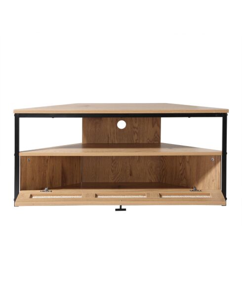 Jaya 1-türiger Eck-TV-Ständer mit Rattanrohr, L.100 cm