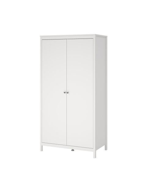 Barcelona Kleiderschrank 2 Türen weiß - H.199 cm