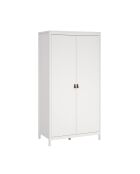 Barcelona Kleiderschrank 2 Türen weiß - H.199 cm