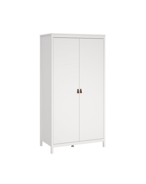 Barcelona Kleiderschrank 2 Türen weiß - H.199 cm
