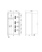 Barcelona Kleiderschrank 2 Türen weiß - H.199 cm