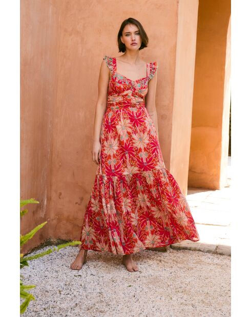 Isi Palmas rotes Baumwollkleid