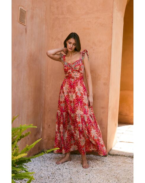 Isi Palmas rotes Baumwollkleid