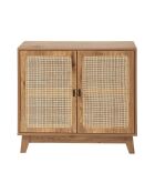 Aparador Alia de 2 puertas con toldo de ratán - L.80 cm