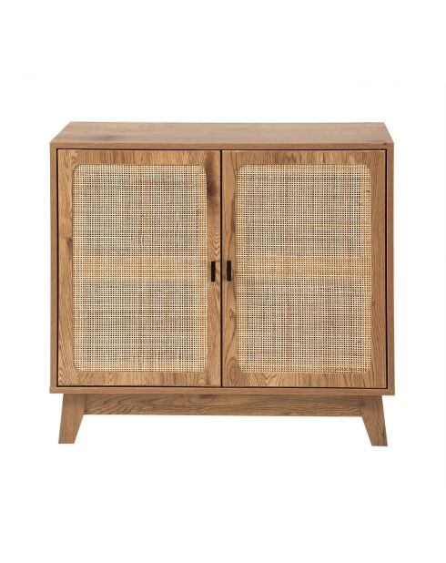 2-türiges Sideboard Alia mit Rattangeflecht, L.80 cm