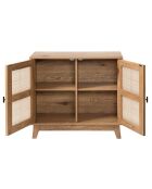 Aparador Alia de 2 puertas con toldo de ratán - L.80 cm
