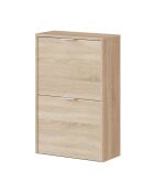 Zapatero Zapateros con 2 solapas con decoración de madera clara - L.50 cm