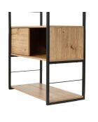 Bücherregal Lenny mit 3 Schiebetüren braun - H.196 cm