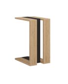 Bout de canapé Macha coloris bois clair et noir - H.57 cm