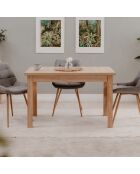Table à manger Longford extensible décor chêne sonoma - L.120 à 200 cm