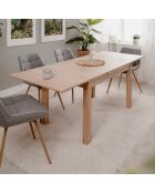Table à manger Longford extensible décor chêne sonoma - L.120 à 200 cm