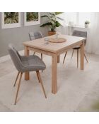 Table à manger Longford extensible décor chêne sonoma - L.120 à 200 cm