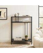 Console Olli haute en métal noir - H.90 cm