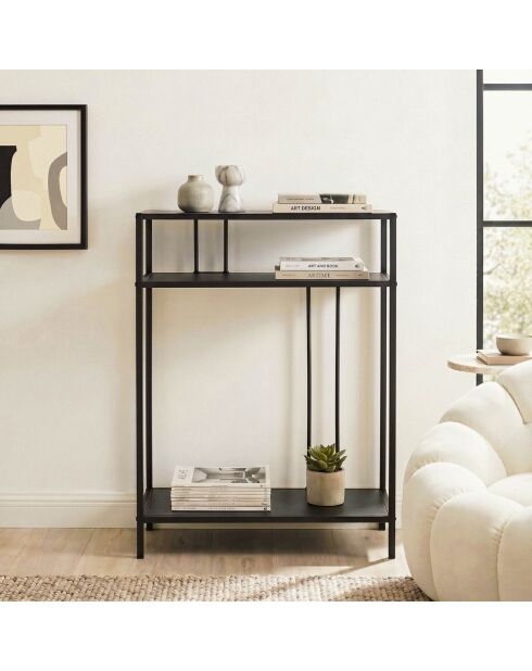 Console Olli haute en métal noir - H.90 cm