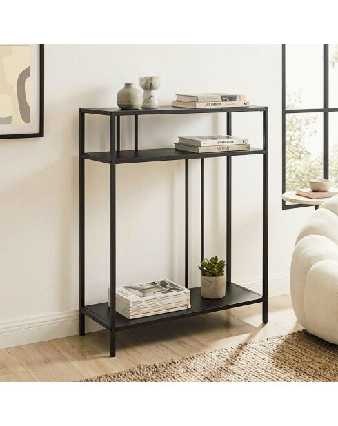 Console Olli haute en métal noir - H.90 cm