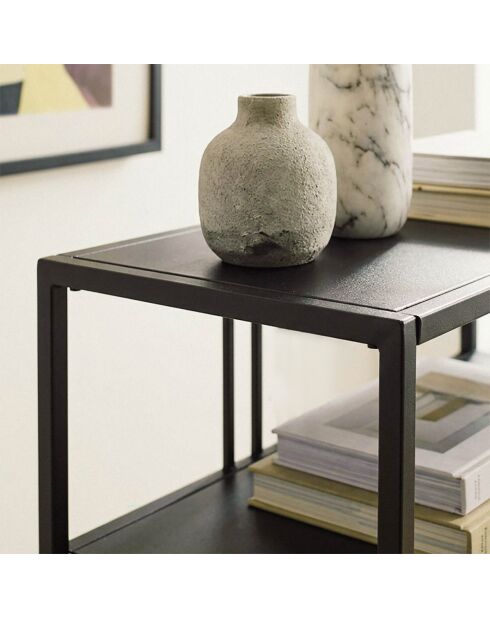 Console Olli haute en métal noir - H.90 cm