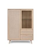 Comò Bali 2 ante e 2 cassetti con stampa in rattan - H.139 cm
