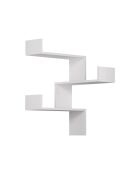 Étagère murale Luska d'angle 3 étagères blanche - H.90 cm