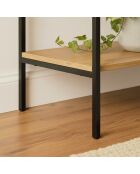 Console Tessa 3 tiroirs avec 1 tablette décor bois et métal - L.120 cm